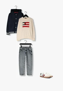 lichtgrijze tommy hilfiger straight leg jeans modern straight blue denim