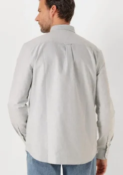 lichtgrijze tommy jeans casual overhemd tjm reg oxford shirt ext