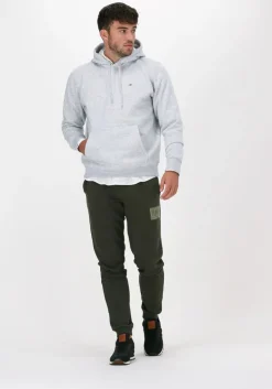lichtgrijze tommy jeans sweater tjm regular fleece hoodie