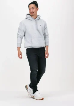 lichtgrijze tommy jeans sweater tjm regular fleece hoodie