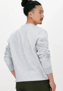lichtgrijze tommy jeans sweater tjm regular fleece c neck