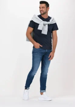 lichtgrijze tommy jeans sweater tjm regular fleece c neck