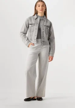 lichtgrijze withblack jack wblabigale denim jacket