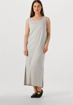 lichtgrijze withblack maxi jurk wbldordi long tank dress
