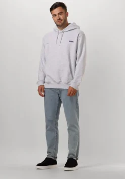 lichtgrijze woodbird sweater wbpacs 8410 hoodie