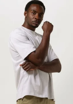 lichtgrijze woodbird t-shirt wbbaine base tee