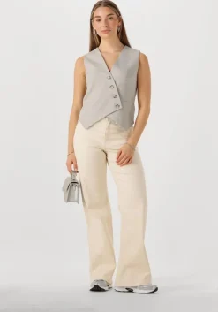 lichtgrijze y.a.s. gilet yasbri waistcoat