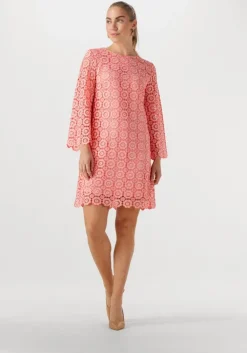 lichtroze ana alcazar midi jurk dress sleeves 041097-3635