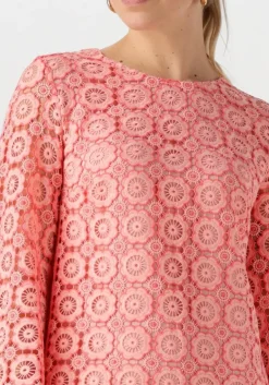 lichtroze ana alcazar midi jurk dress sleeves 041097-3635