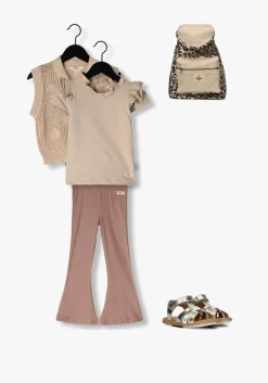 lichtroze baje studio flared broek novo