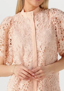 lichtroze bruuns bazaar midi jurk philly dress