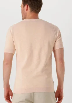 lichtroze cast iron t-shirt cotton blend slub