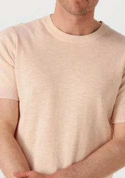 lichtroze cast iron t-shirt cotton blend slub