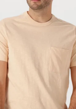 lichtroze cast iron t-shirt short sleeve r-neck regular fit cotton slub