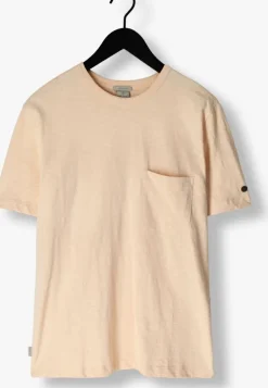 lichtroze cast iron t-shirt short sleeve r-neck regular fit cotton slub