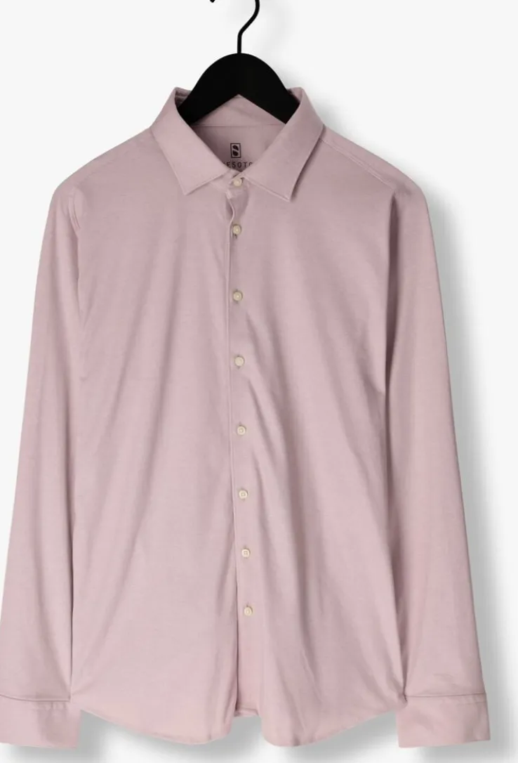 lichtroze desoto casual overhemd casual kent 1/1