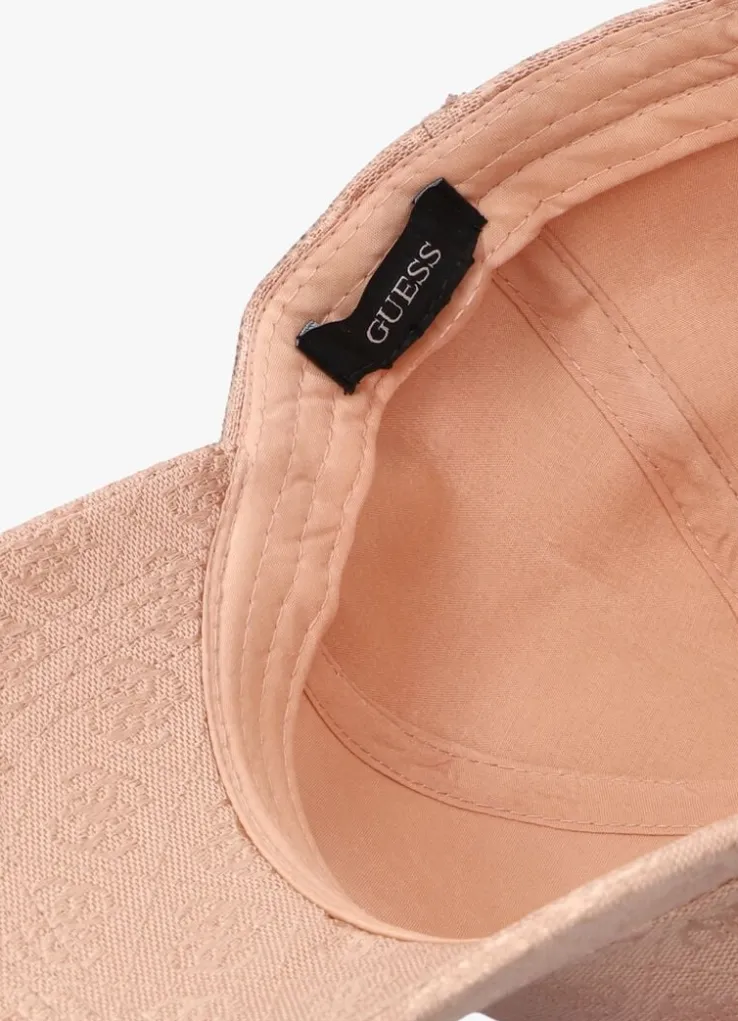 lichtroze guess pet orlina logo baseball cap