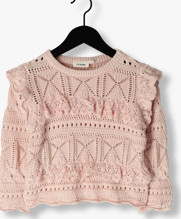 lichtroze lil' atelier trui nmfdamia ls loose knit lil