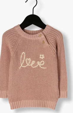 lichtroze lil' atelier trui nbfemlen emb ls knit lil