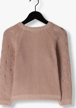 lichtroze lil' atelier vest nmfemlen emb ao ls knit card lil