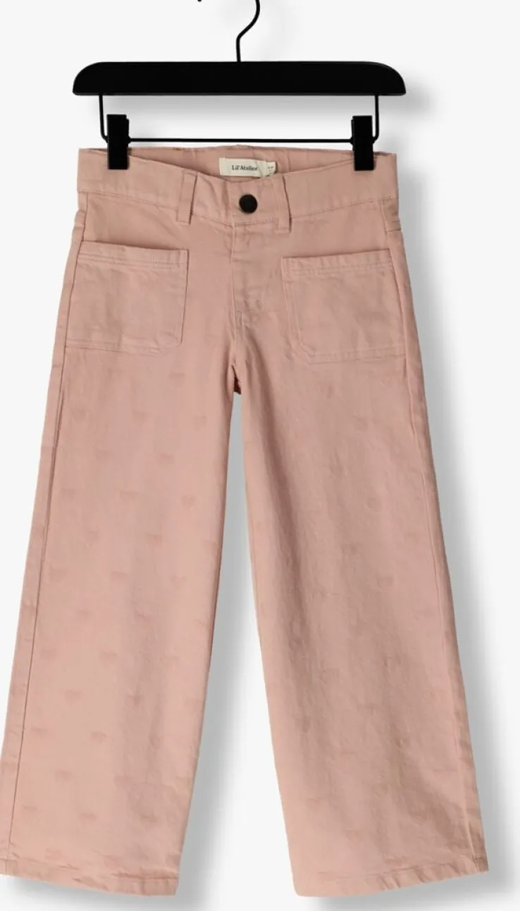 lichtroze lil' atelier wijde broek nmflamina wide twi pant 4018-ck lil