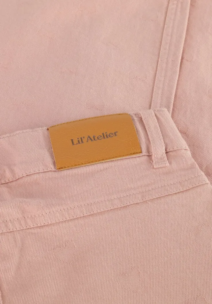 lichtroze lil' atelier wijde broek nmflamina wide twi pant 4018-ck lil