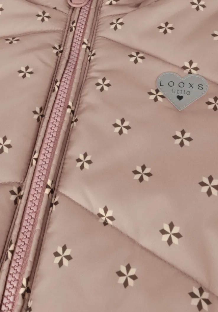 lichtroze looxs little gewatteerde jas 2331-7241-761