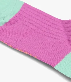 lichtroze melton sokken block colour socks