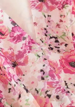 lichtroze neo noir maxi jurk silfi flower print dress