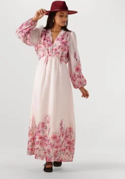 lichtroze neo noir maxi jurk silfi flower print dress