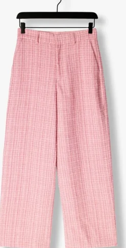 lichtroze neo noir pantalon emmett glitz boucle pants