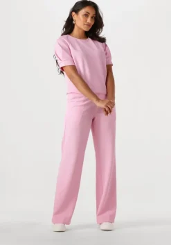 lichtroze pom amsterdam pantalon wide leg rose