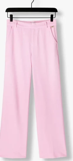 lichtroze pom amsterdam pantalon wide leg rose