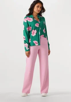 lichtroze pom amsterdam pantalon wide leg rose