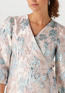 lichtroze selected femme mini jurk slfdemmi-siv ss wrap dress