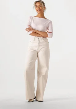 lichtroze tommy hilfiger t-shirt slim cody boat-nk 3/4slv