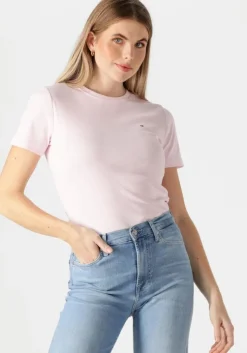 lichtroze tommy hilfiger t-shirt slim cody c-nk ss