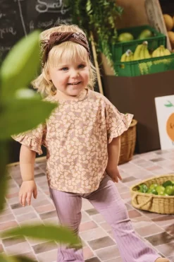 lichtroze z8 flared broek fiore