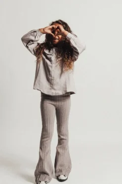 lila baje studio flared broek mary pants