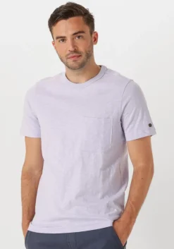 lila cast iron t-shirt short sleeve r-neck regular fit cotton slub