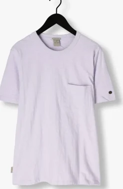 lila cast iron t-shirt short sleeve r-neck regular fit cotton slub