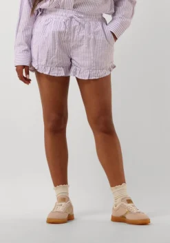 lila colourful rebel korte broek sensa striped ruffle short