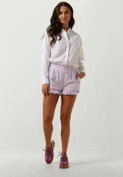 lila colourful rebel korte broek sensa striped ruffle short