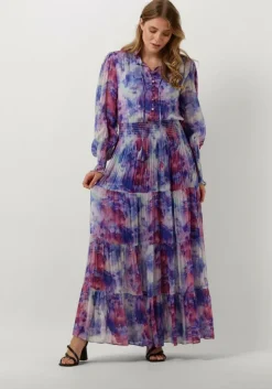 lila janice maxi jurk walter print