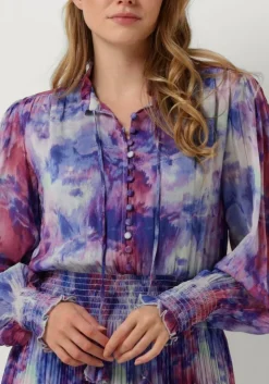 lila janice maxi jurk walter print