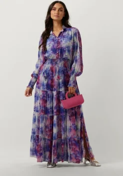 lila janice maxi jurk walter print