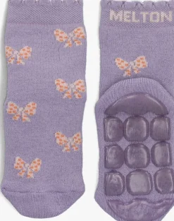 lila melton sokken bow socks anti-slip