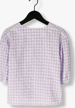 lila salty stitch blouses gingham blouse