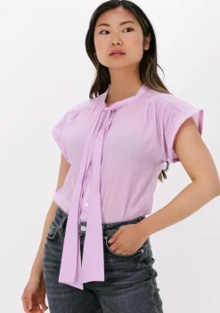 lila scotch & soda t-shirt short sleeve scarf relaxed shirt