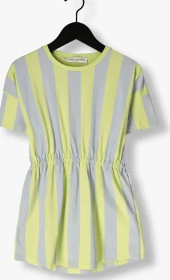 lime sproet & sprout mini jurk skater dress stripes